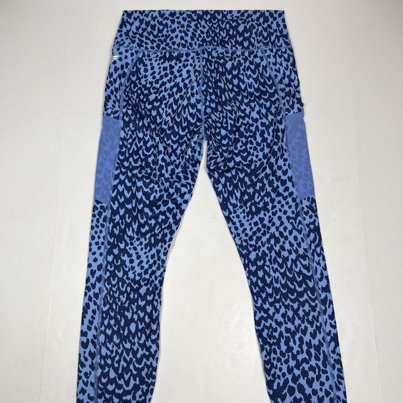 Fabletics On-The-Go PowerHold High-Waisted Legging Womens Blue Marina Sahara L - Picture 6 of 10